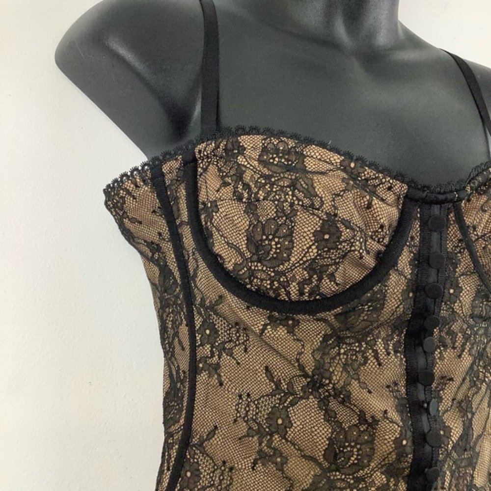 NWT Jonathan Simkhai Eve Bustier Top in Black Multi - Picture 3 of 6
